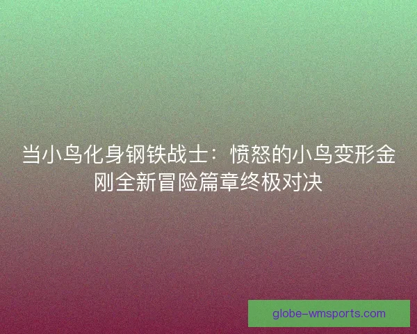 当小鸟化身钢铁战士:愤怒的小鸟变形金刚全新冒险篇章终极对决 当小鸟化身钢铁战士:愤怒的小鸟变形金刚全新冒险篇章终极对决