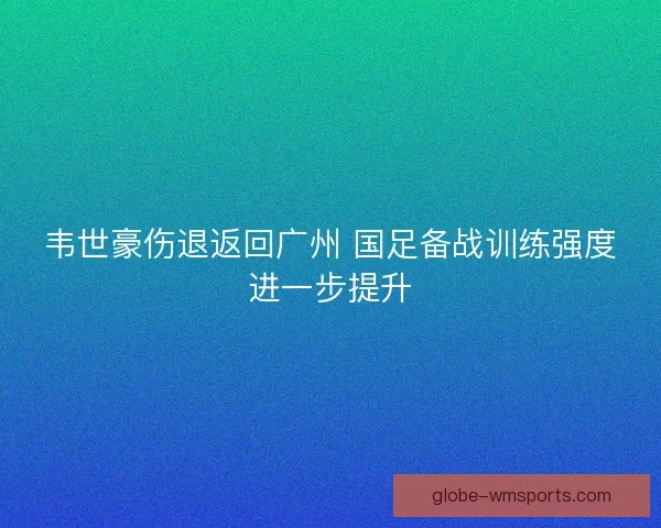 韦世豪伤退返回广州 国足备战训练强度进一步提升